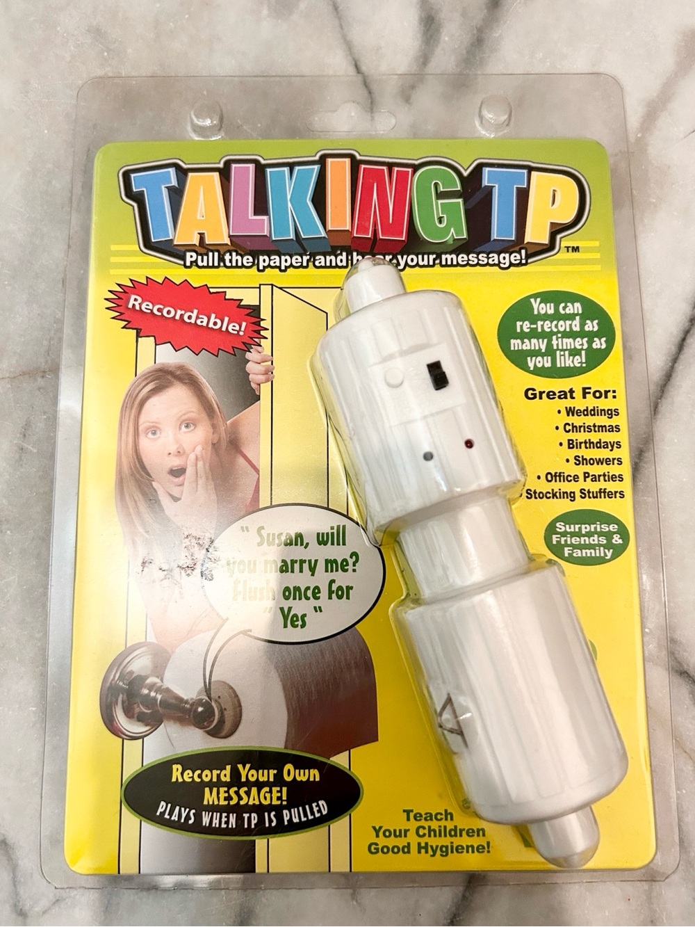 Talking TP Novelty Toilet Paper Holder NWT